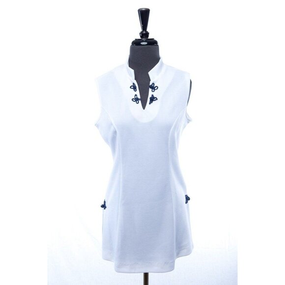 Vtg 1970's Tennis Dress By Saks Fifth Avenue Active Sportswear Size 14 White - Picture 2 of 8
